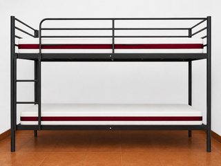 Cama litera metálica negra