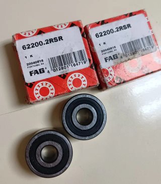 Lote 2 Rodamientos 62200-2RS FAG
