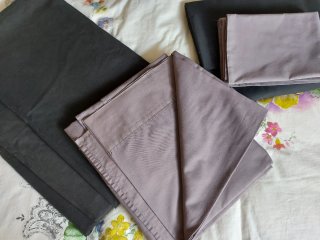 Juego de sábanas y funda nórdica gris/negro 150