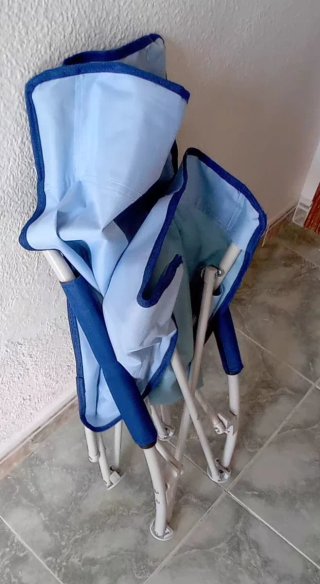 Silla plegable tela y metal