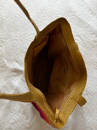 NUEVA Bolsa de playa tejida degradado color
