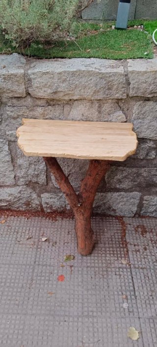 Recibidor árbol espejo madera encina y pino