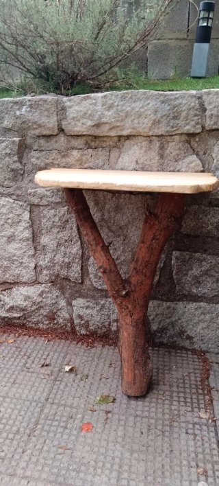 Recibidor árbol espejo madera encina y pino
