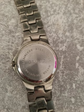 Reloj Geneva Plata y Blanco