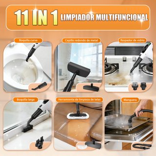 Limpiador de vapor 1500W con depósito visible