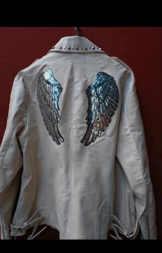 Chaqueta Biker Mango Beige Talla 48