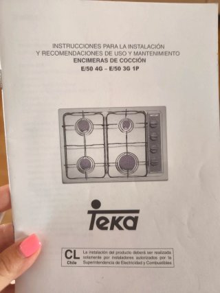Placa de gas Teka E/50 4 quemadores