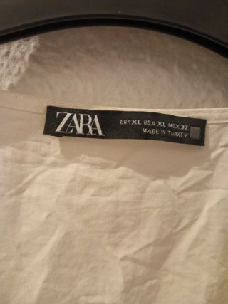Vestido blanco Zara XL