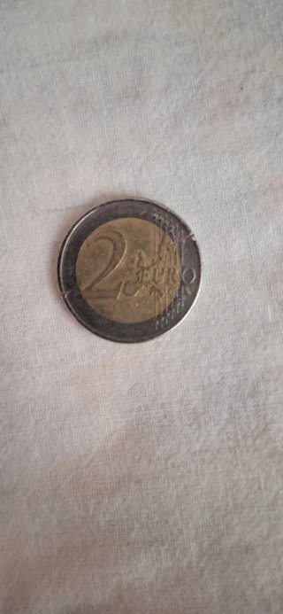 Moneta 2 euro difetto di conio 2002
