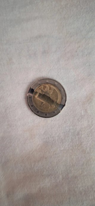 Moneta 2 euro difetto di conio 2002