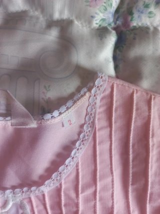 Camisón rosa manga larga