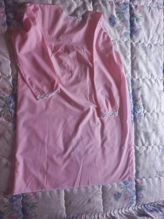 Camisón rosa manga larga