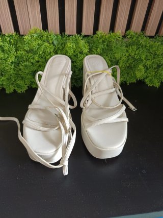 Sandalias Zara Mujer Talla 39 Blancas