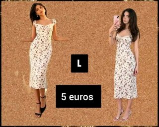 Vestido floral blanco talla L