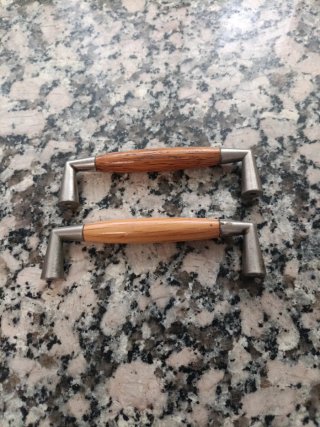 17 + 2 Tiradores Muebles Cocina Madera y Metal