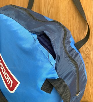 Cuna de viaje plegable azul