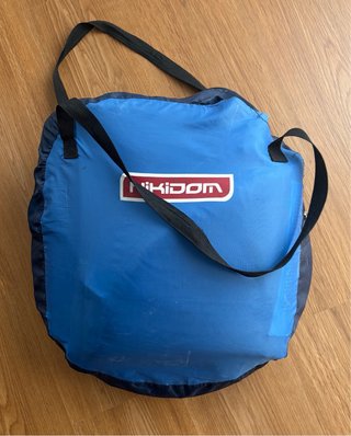 Cuna de viaje plegable azul