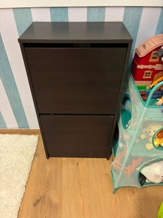Zapatero Ikea Bissa Negro/Marrón