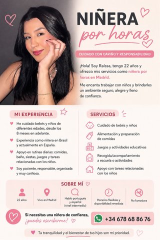 Niñera por horas en Madrid