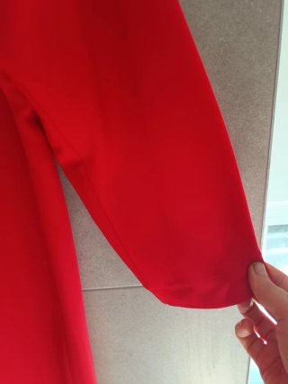Vestido Zara Crepe Rojo Talla M