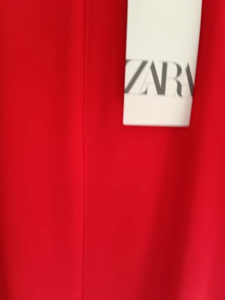 Vestido Zara Crepe Rojo Talla M