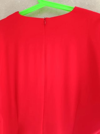 Vestido Zara Crepe Rojo Talla M
