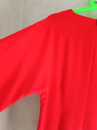 Vestido Zara Crepe Rojo Talla M