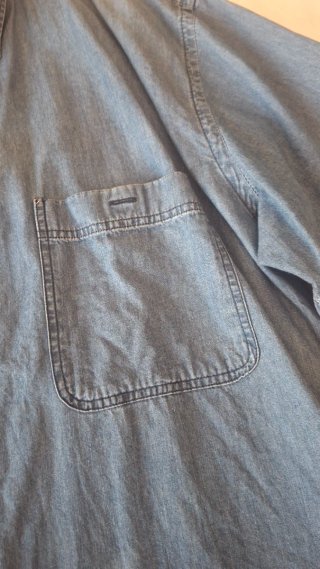 Camisa Zara Slim Fit Azul Talla M