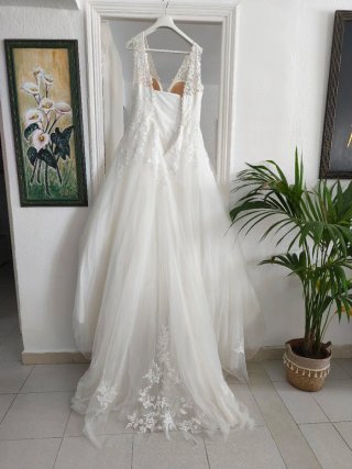 Vestido de Novia Talla 46 Encaje