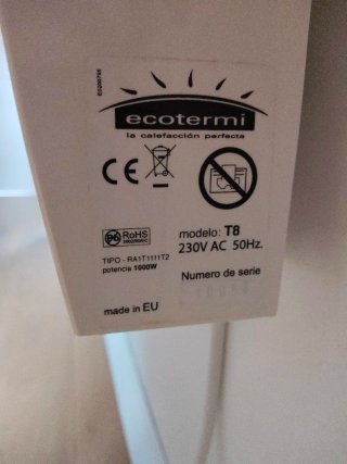 Radiador eléctrico blanco
