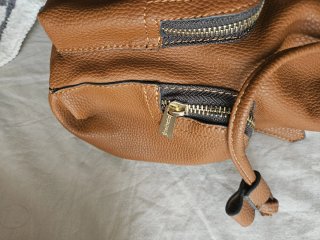 Mochila Stradivarius polipiel marrón
