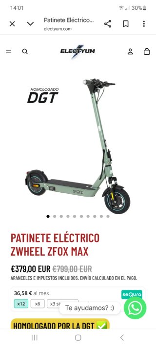 Patinet Eléctric ZWHEEL ZFOX MAX