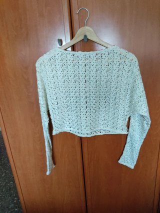 Camiseta Zara crochet talla S