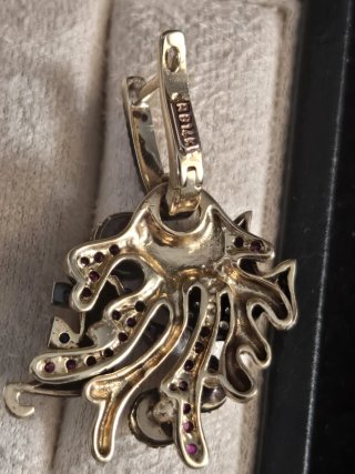 Pendientes Roberto Bravo Oro Diamantes Zafiros