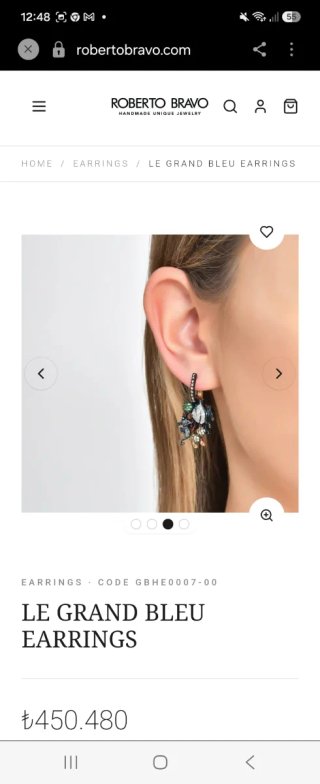 Pendientes Roberto Bravo Oro Diamantes Zafiros