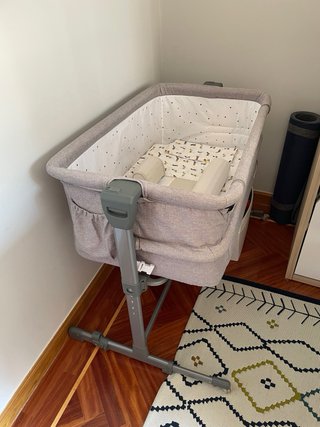 Minicuna colecho Kindercraft gris