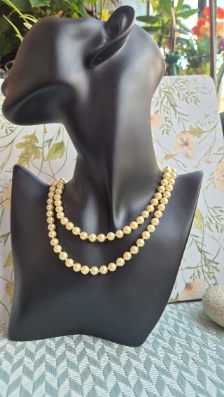 Collar vintage perlas dos vueltas
