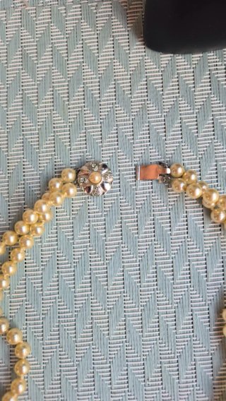 Collar vintage perlas dos vueltas