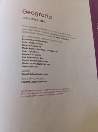 Geografía, 3 ESO