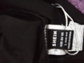 Vestido negro efecto vinilo talla M
