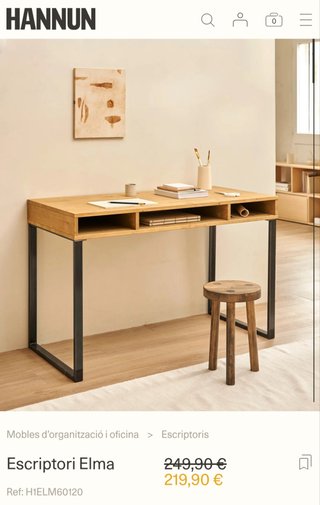 Mesa escritorio Hannun madera