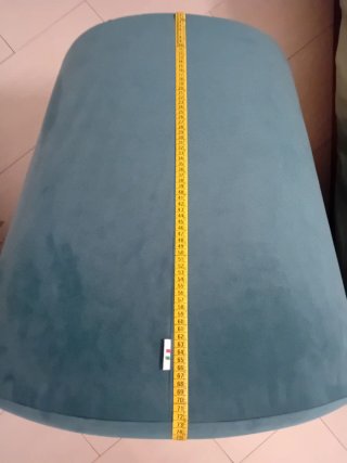 Poltrona e pouf in velluto