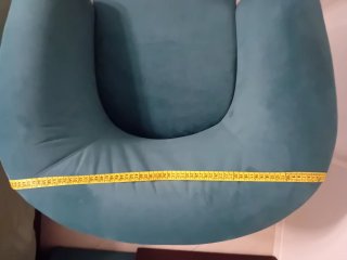 Poltrona e pouf in velluto