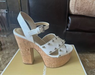 Sandalias cuña Michael Kors blancas talla 36