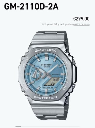 Reloj Casio G-Shock plata