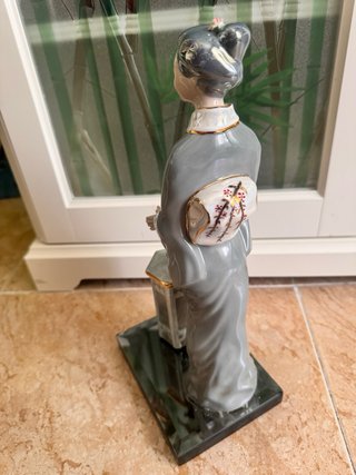 Figura Geisha Porcelana Japonesa 34cm