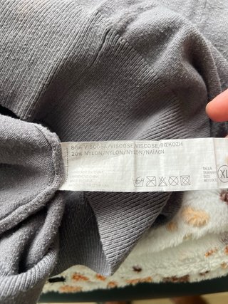 Chaqueta Blanco Tricot Gris Talla XL