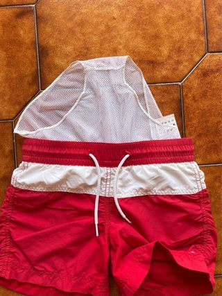 Costume boxer rosso Benetton bambino 6-7 anni