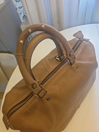 Bolso piel marrón Purificación García