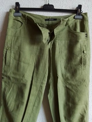 Pantalón mujer corte capri "Vero Moda", verde.
